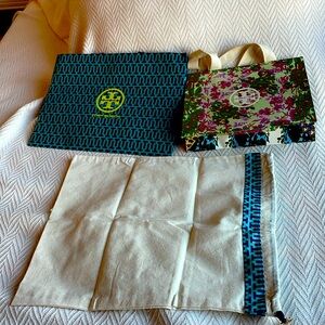 Tory Burch - collection of 3 mini gift/shopping/dust bags